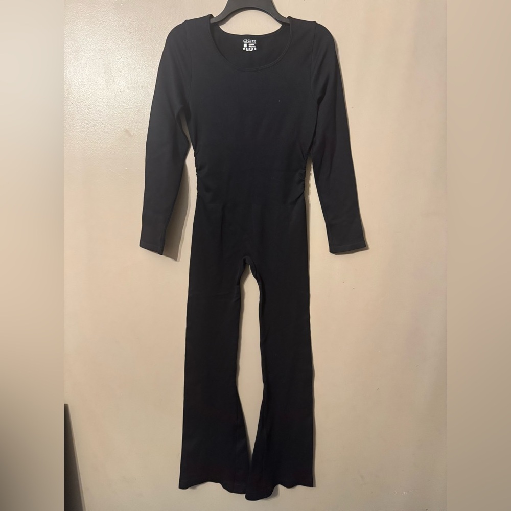 OQQ Black Ribbed Bodysuit